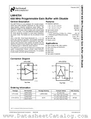 LMH6704 datasheet pdf National Semiconductor