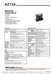 AZ726 datasheet pdf ZETTLER electronics