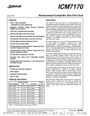 ICM7170AIPG datasheet pdf Intersil
