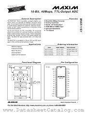 MAX1161BCPI datasheet pdf MAXIM - Dallas Semiconductor