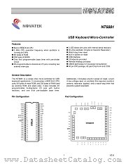 NT6881 datasheet pdf Novatek