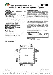 G5800Q1R datasheet pdf Global Mixed-mode Technology