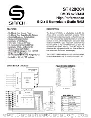 STK20C04-W45 datasheet pdf SIMTEK