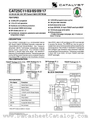 CAT25C11PA-TE13 datasheet pdf Catalyst Semiconductor
