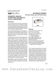 AHV2805SF/HB datasheet pdf International Rectifier