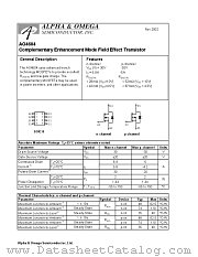 AO4604 datasheet pdf Alpha & Omega Semiconductor