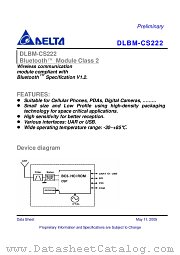 DLBM-CS222 datasheet pdf Delta Electronics