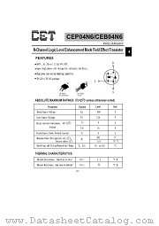 CEB04N6 datasheet pdf Chino-Excel Technology