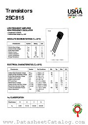 2SC815 datasheet pdf USHA India LTD