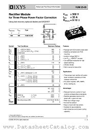 VUM25-05 datasheet pdf IXYS Corporation