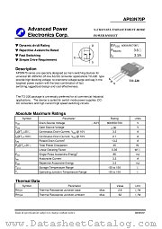 AP03N70P datasheet pdf Advanced Power Technology