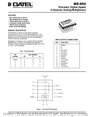 MX-850 datasheet pdf Datel