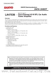 LA47536 datasheet pdf SANYO