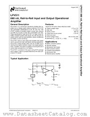 LPV511MGX datasheet pdf National Semiconductor