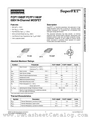 FCP11N60F datasheet pdf Fairchild Semiconductor
