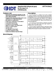 IDT77V1254L25L25PGI datasheet pdf IDT