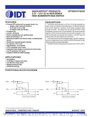 IDTQS3VH16233PA datasheet pdf IDT