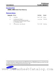 K9K2G08U0A datasheet pdf Samsung Electronic