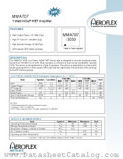 MMA707 datasheet pdf Aeroflex Circuit Technology