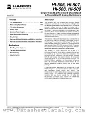 HI1-0508/883 datasheet pdf Harris Semiconductor