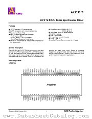 A43L3616V-7V datasheet pdf AMIC Technology