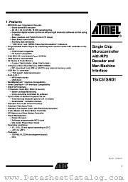 T8XC51SND1 datasheet pdf Atmel