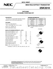 2SK3510 datasheet pdf NEC