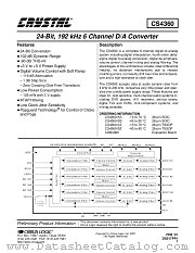 CS4360-BS datasheet pdf Cirrus Logic