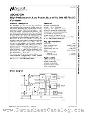 ADC08D500EVAL datasheet pdf Analog Devices