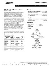 CA3080E datasheet pdf Intersil