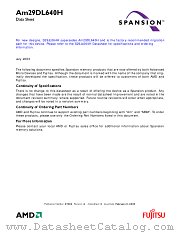 AM29DL640H70EIN datasheet pdf Advanced Micro Devices