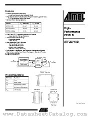 ATF22V10B-15XC datasheet pdf Atmel