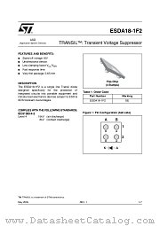 ESDA18-1F2 datasheet pdf ST Microelectronics