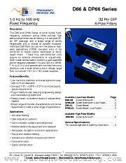 DP66H6B-849HZ datasheet pdf Frequency Devices