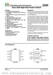 G526 datasheet pdf Global Mixed-mode Technology