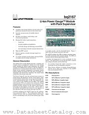 BQ2167LB datasheet pdf Texas Instruments