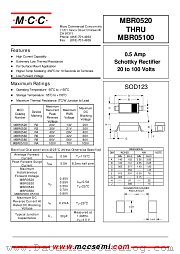 MBR05100 datasheet pdf Micro Commercial Components