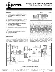 MT3170 datasheet pdf Mitel Semiconductor
