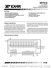 MP7616JN datasheet pdf Exar