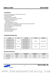 K4H560838D-NC/LA2 datasheet pdf Samsung Electronic