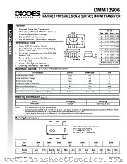 DMMT3906-7 datasheet pdf Diodes