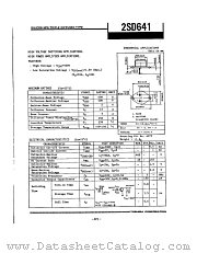 2SD641 datasheet pdf TOSHIBA