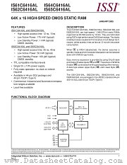 IS61C6416AL-12T datasheet pdf Integrated Silicon Solution Inc