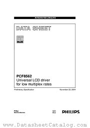 PCF8562 datasheet pdf Philips