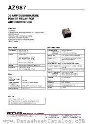 AZ987-1C-10DE datasheet pdf ZETTLER electronics