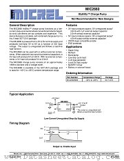 MIC2660BM5 datasheet pdf Micrel Semiconductor