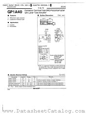 GP1A40 datasheet pdf SHARP