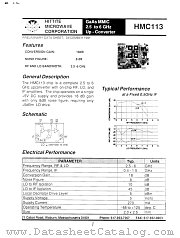 HMC113 datasheet pdf Hittite Microwave Corporation