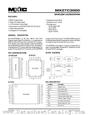 MX27C2000TC-15 datasheet pdf Macronix International