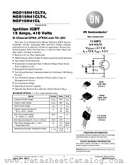 NGD15N41CL datasheet pdf ON Semiconductor